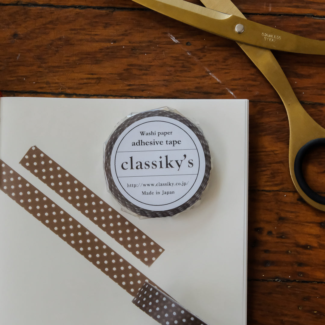 Classiky Dot Masking Tape - 45029-01 Brown