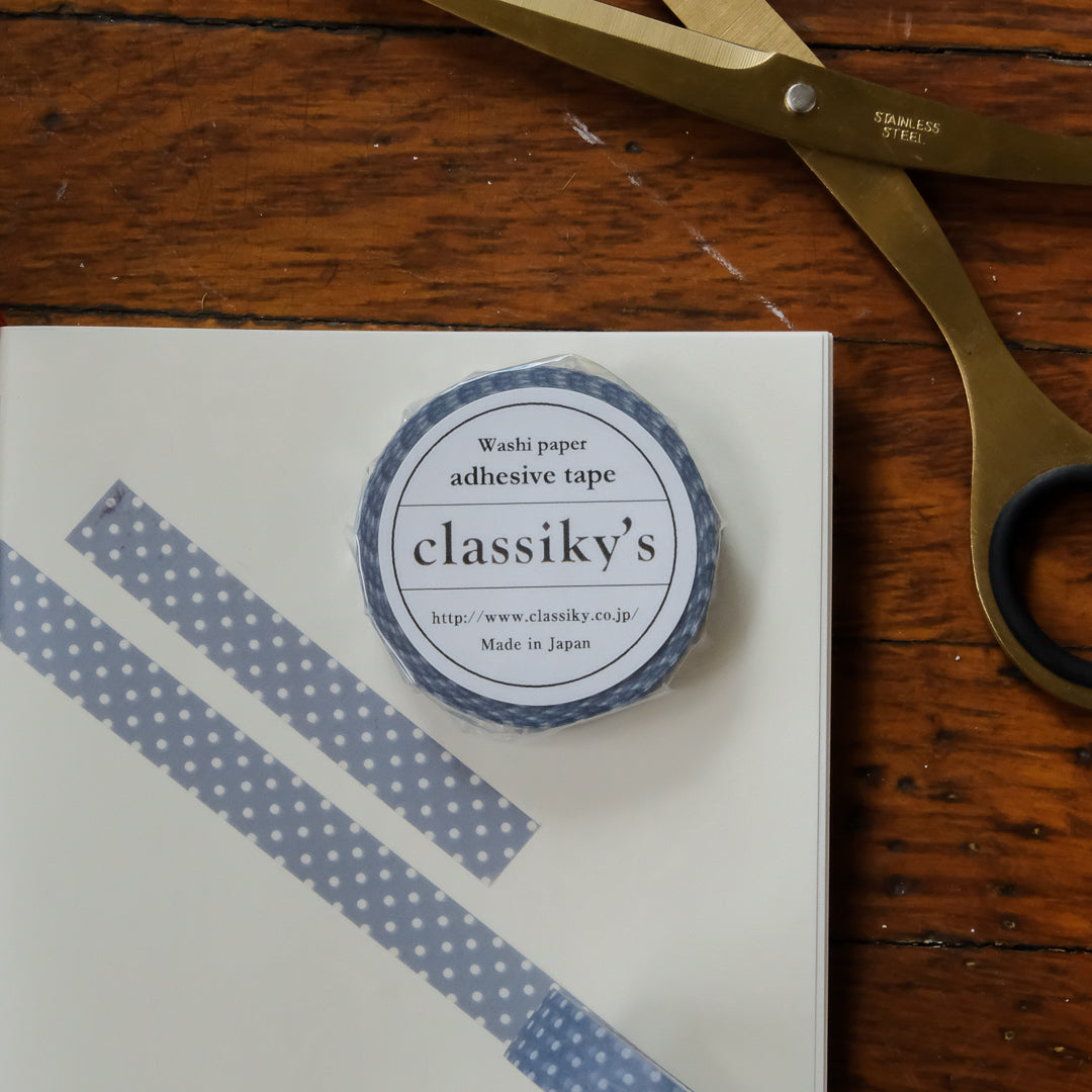 Classiky Dot Masking Tape - 45029-02 Blue-Gray