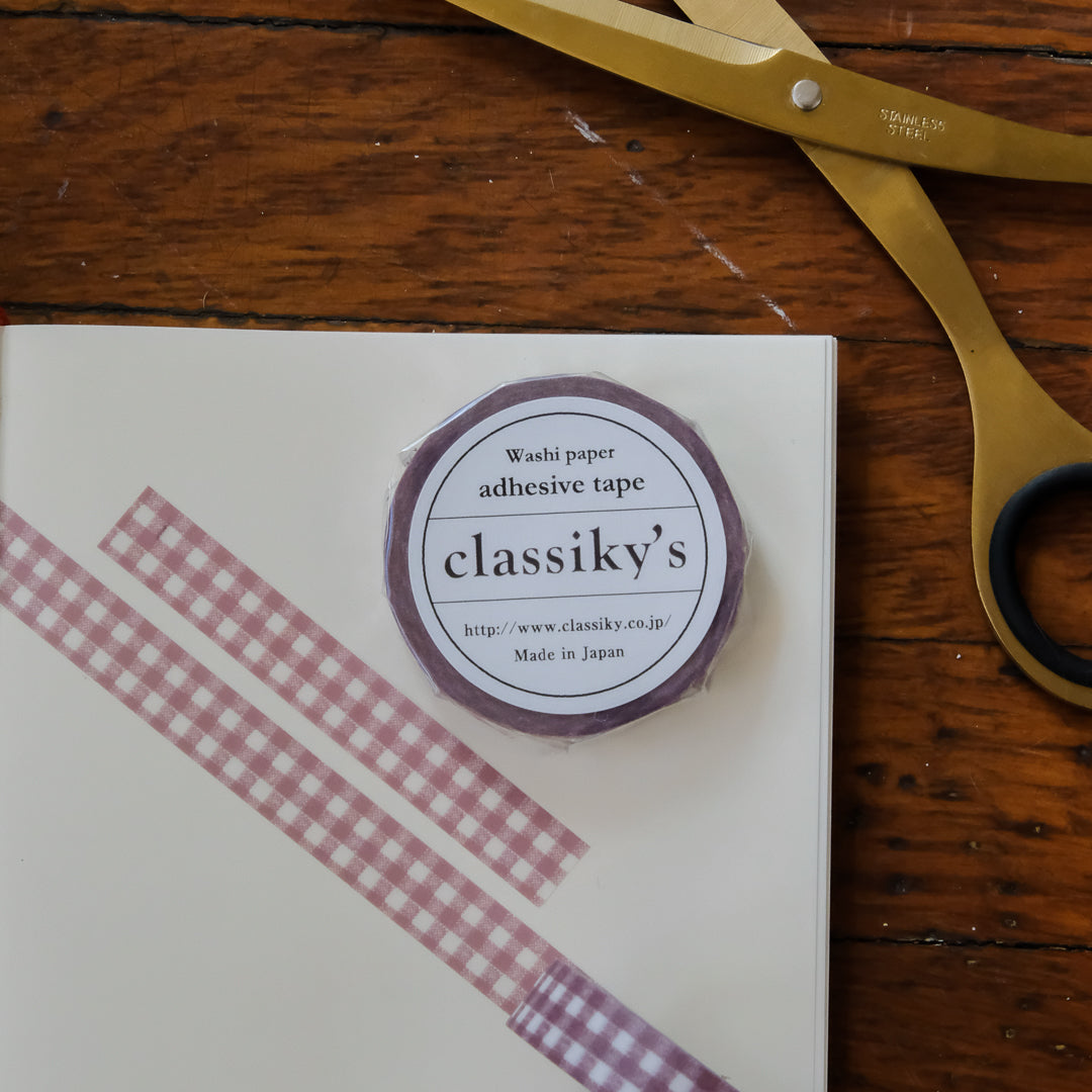 Classiky Gingham Masking Tape - 45029-03 Purple-Gray