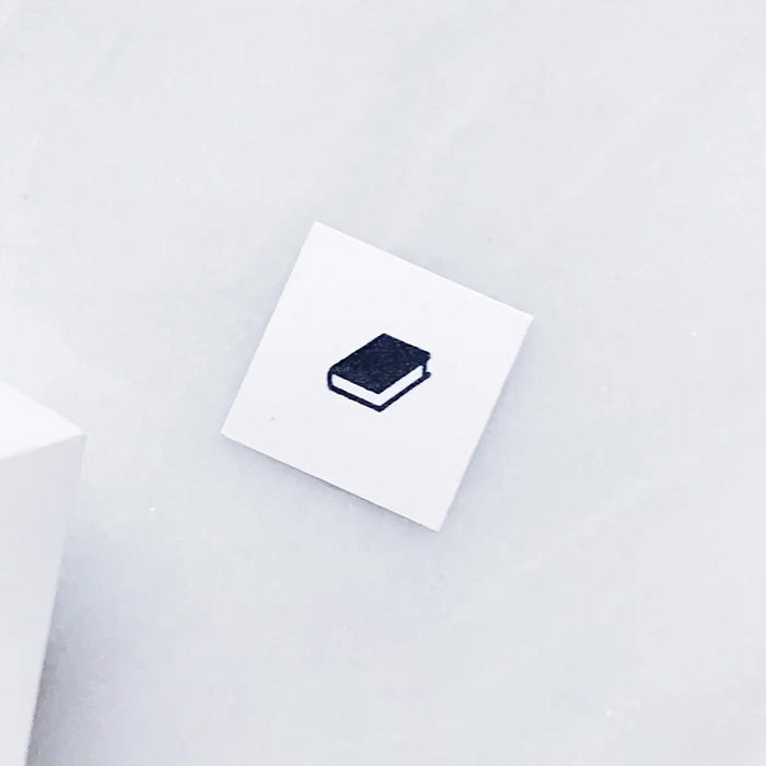 Papergram Icon Rubber Stamp  - Book Studying