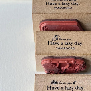 Yamadoro Rubber Stamp - Cause You Have A Lazy Day, Wherever I fall, I Lie Down
