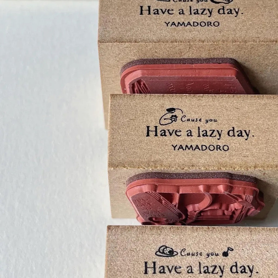 Yamadoro Rubber Stamp - Cause You Have A Lazy Day, Wherever I fall, I Lie Down