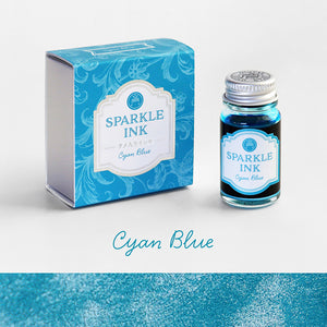 Guitar Dip Pen Sparkle Ink - Cyan Blue
