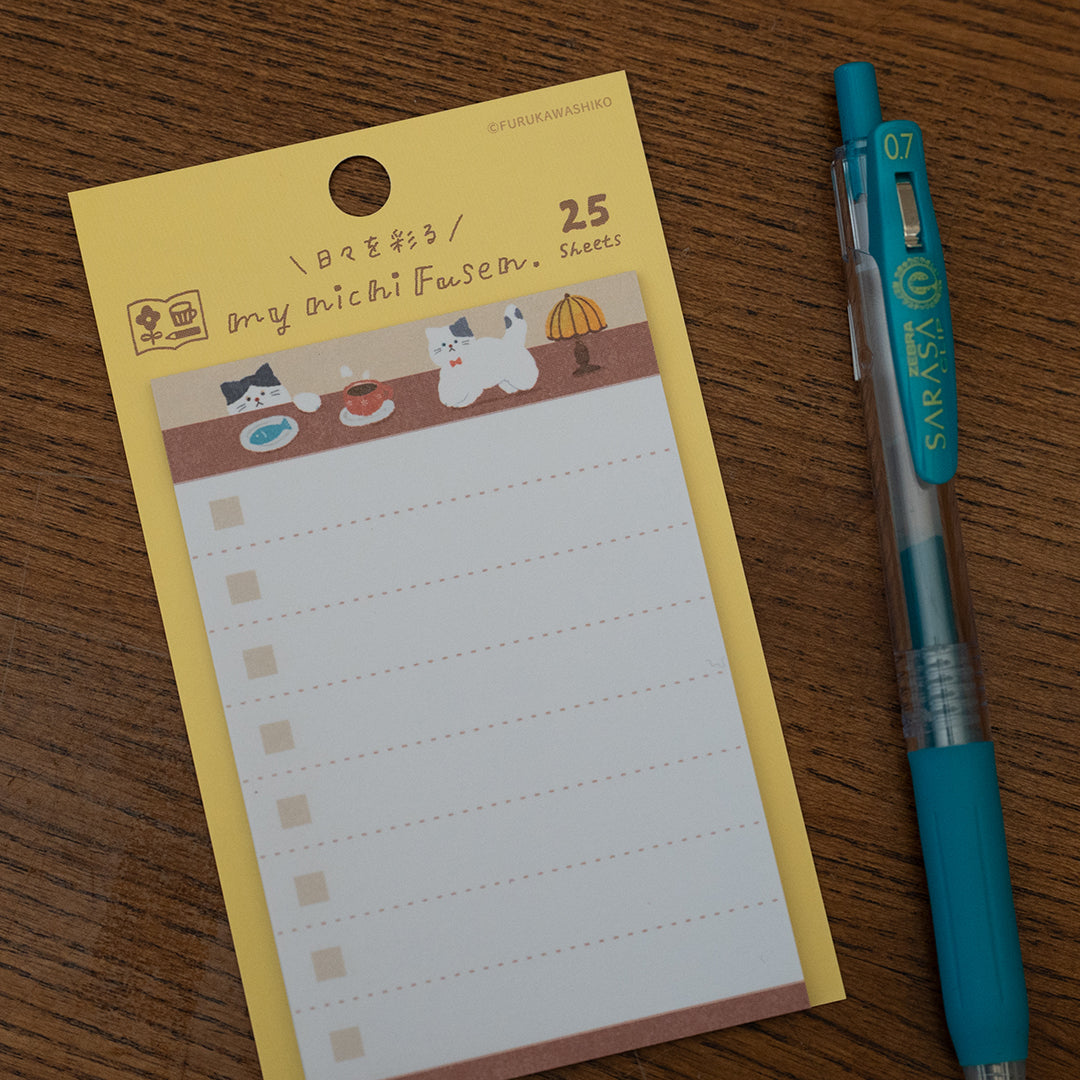 Furukawa Everyday Sticky Notes - Fluffy Cat