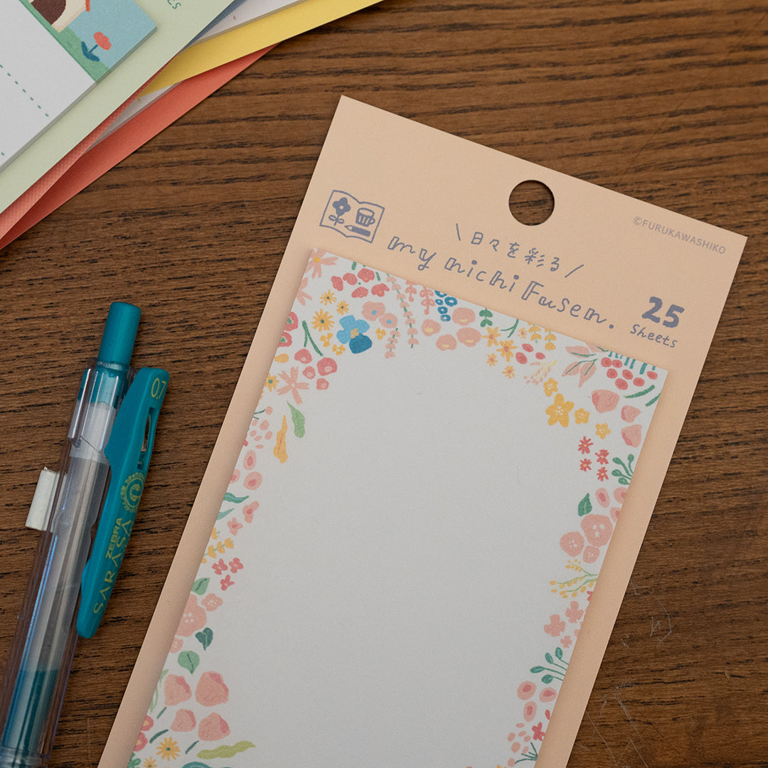 Furukawa Everyday Sticky Notes - Flower Garden