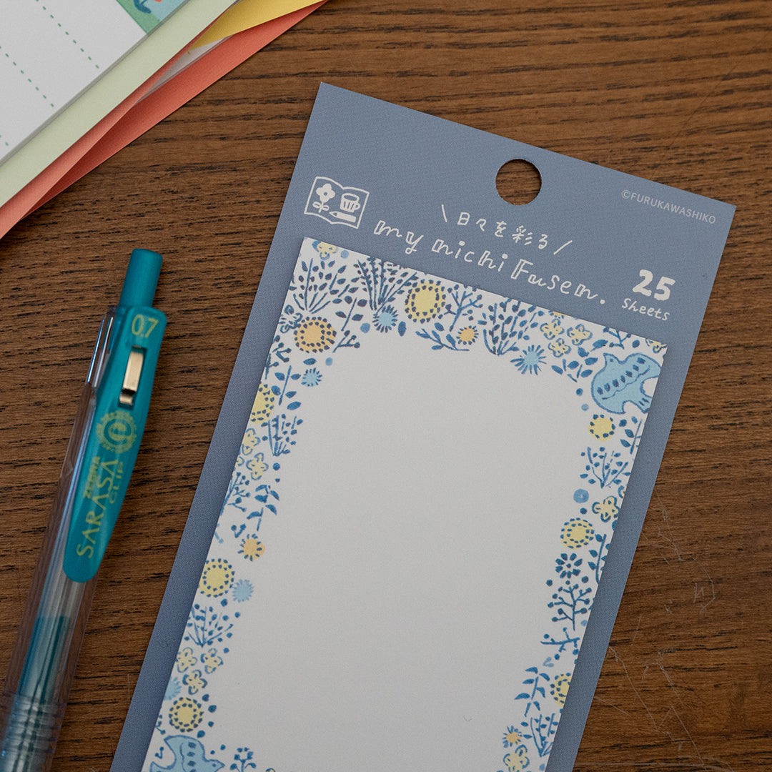 Furukawa Everyday Sticky Notes - Small Bird and Flower