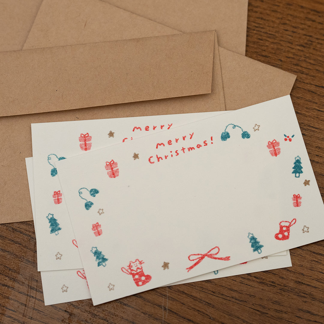 Furukawa Retro Mini Card - Glitter Christmas