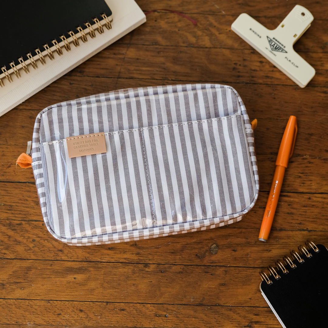 Delfonics Small Carrying Pouch - Sereno Gray Stripe