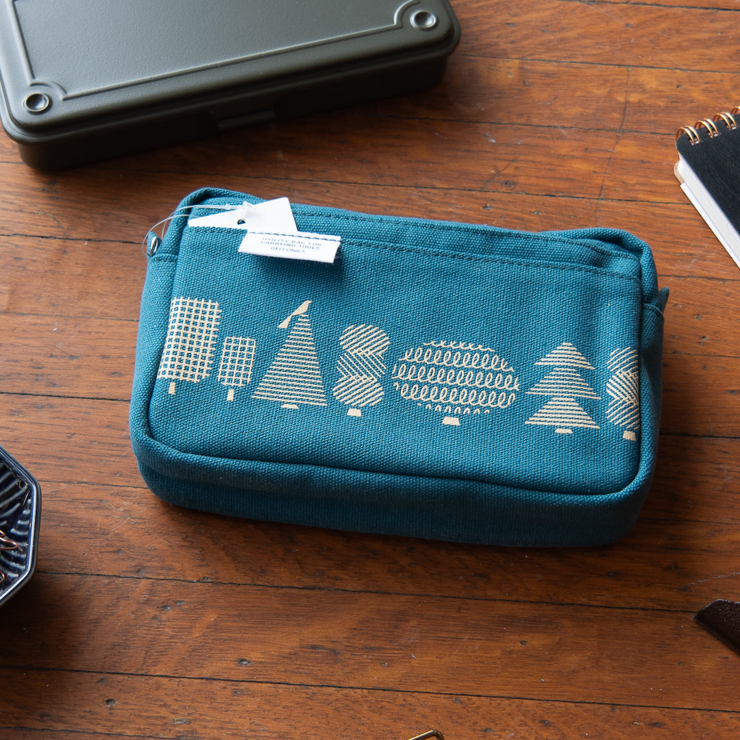 Delfonics Small Carrying Pouch - Dark Green Trees