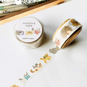 Mind Wave Die Cut Hokkori Masking Tape -  95399 Cat