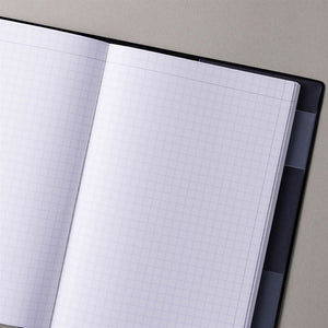 EDiT B6 Grid Notebook with Slide-Zip Pocket Cover - Light Latte