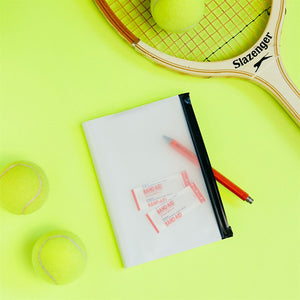 EDiT B6 Grid Notebook with Slide-Zip Pocket Cover - Midnight Black