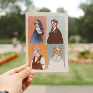 La Dolce Vita Postcard - Elegant Woman Gallery