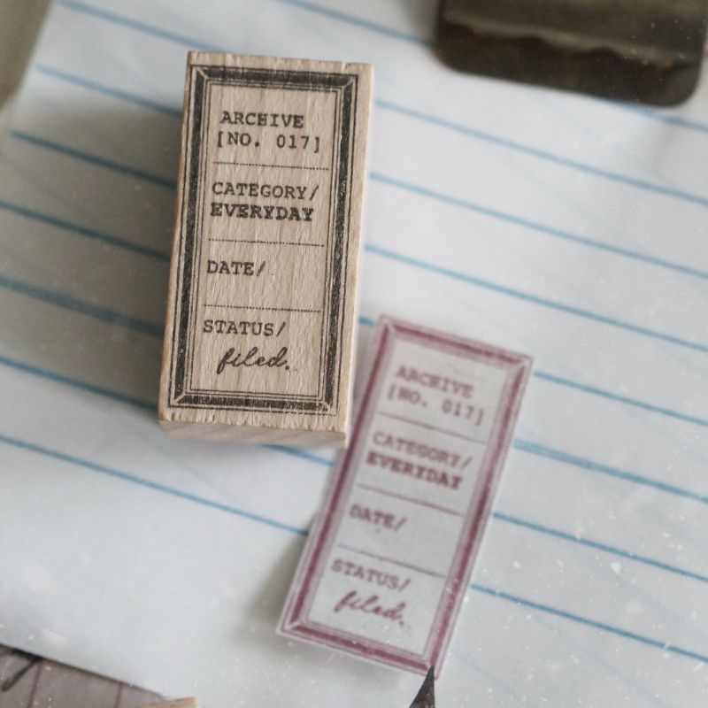 PRE ORDER: Black Milk Project Archive Rubber Stamp - (Vertical) FRAMES BMP341 - C (V) Archive No. 017 - Everyday