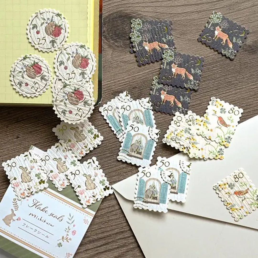 Michi Kusa Sticker Flakes - Postage Style Animal
