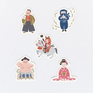 NB Co. Attractive Nippon Sticker Flakes - Japanese People