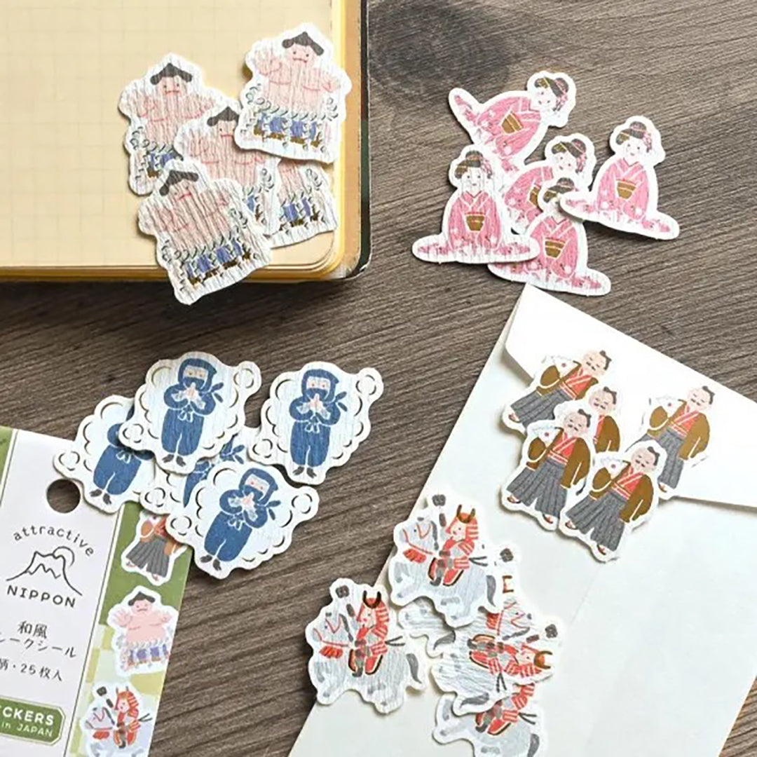 NB Co. Attractive Nippon Sticker Flakes - Japanese People