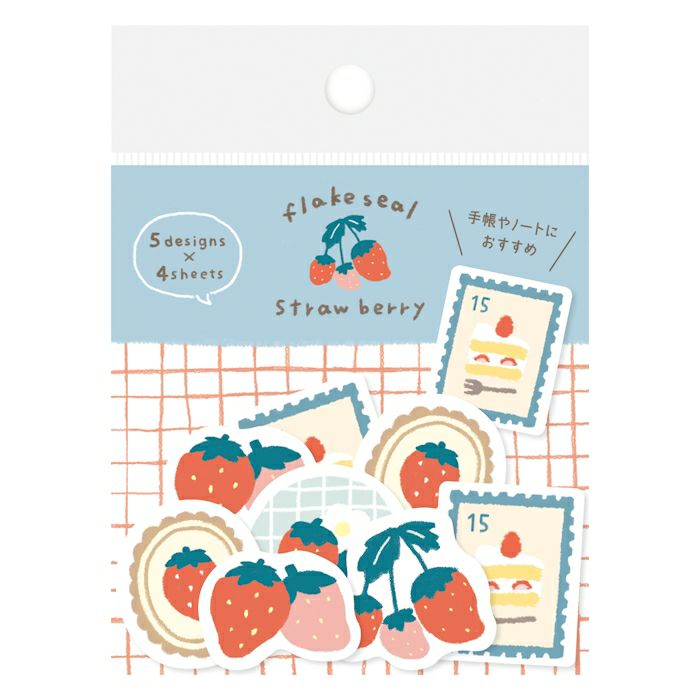 Furukawa Paper Paper Sticker Flakes - Strawberry QSA193