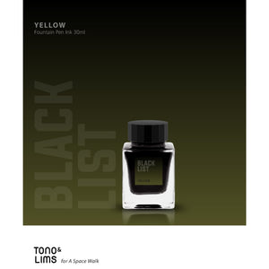 Tono & Lims Fountain Pen Ink - BLACK LIST - Yellow