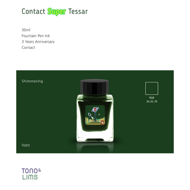 Tono & Lims Fountain Pen Ink - 3 Year Anniversary - Contact Super Tessar