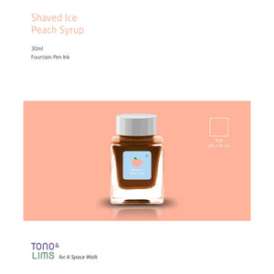 Tono & Lims Fountain Pen Ink - Shaved Ice - Peach Syrup
