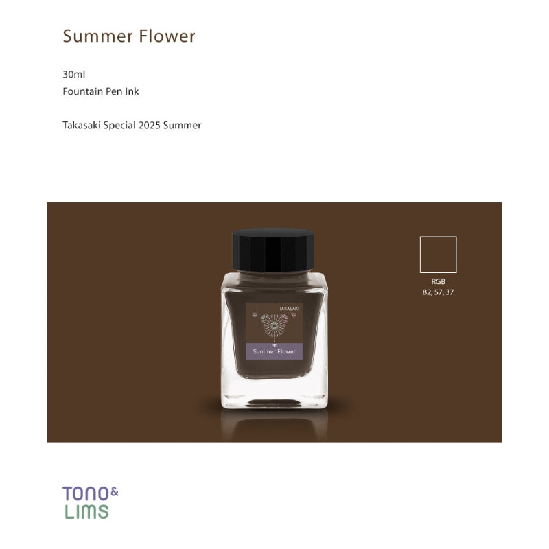 Tono & Lims Fountain Pen Ink - Takasaki Special  - Summer Flower