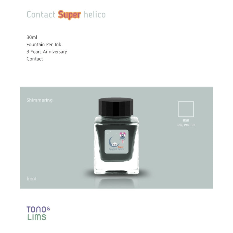 Tono & Lims Fountain Pen Ink - 3 Year Anniversary - Contact Super helico