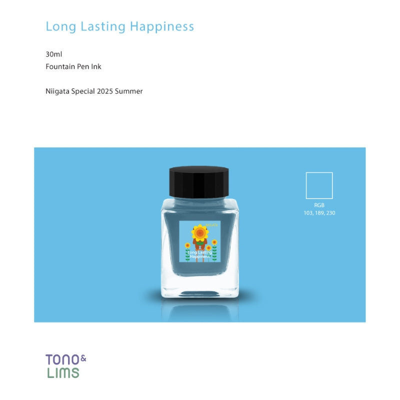 Tono & Lims Fountain Pen Ink - Niigata Special  - Long Lasting Happiness
