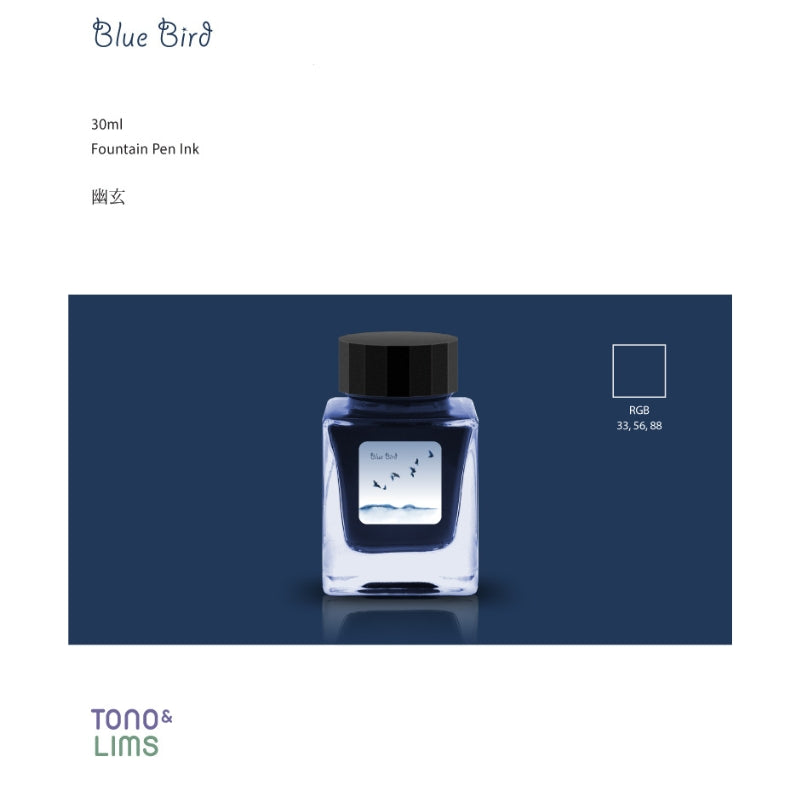 Tono & Lims Fountain Pen Ink - Blue Bird