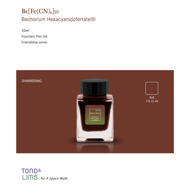 Tono & Lims Fountain Pen Ink - Friendship - Bechorium Hexacyanidoferrate(II)