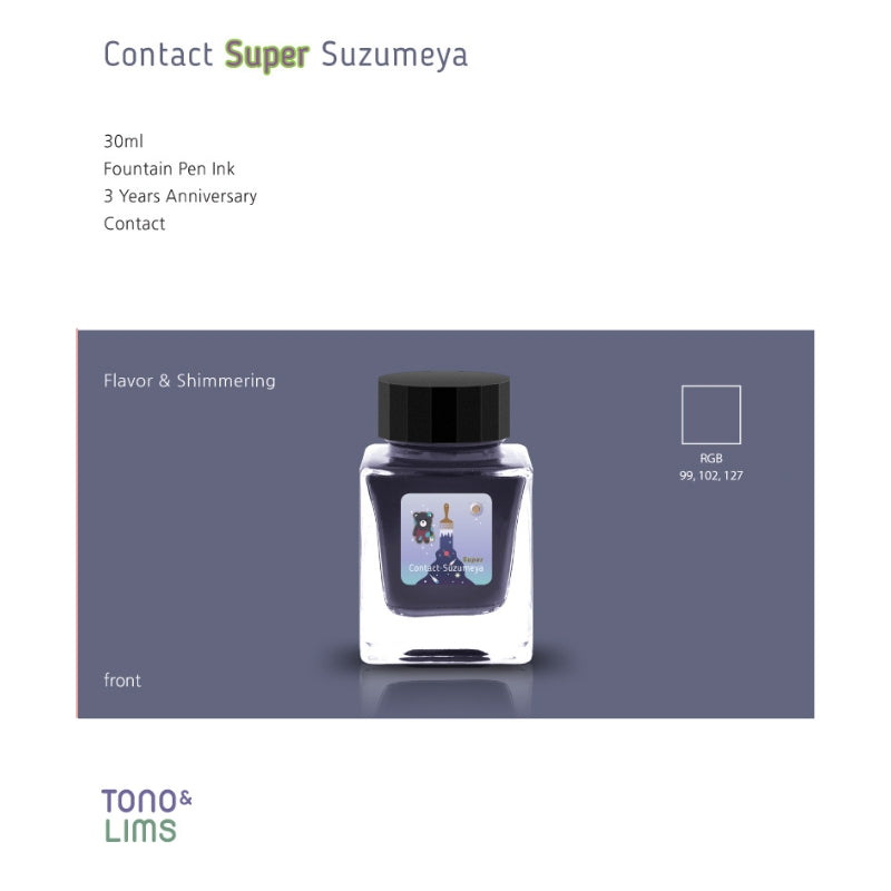 Tono & Lims Fountain Pen Ink - 3 Year Anniversary - Contact Super Suzumeya
