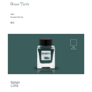Tono & Lims Fountain Pen Ink - Green Turtle
