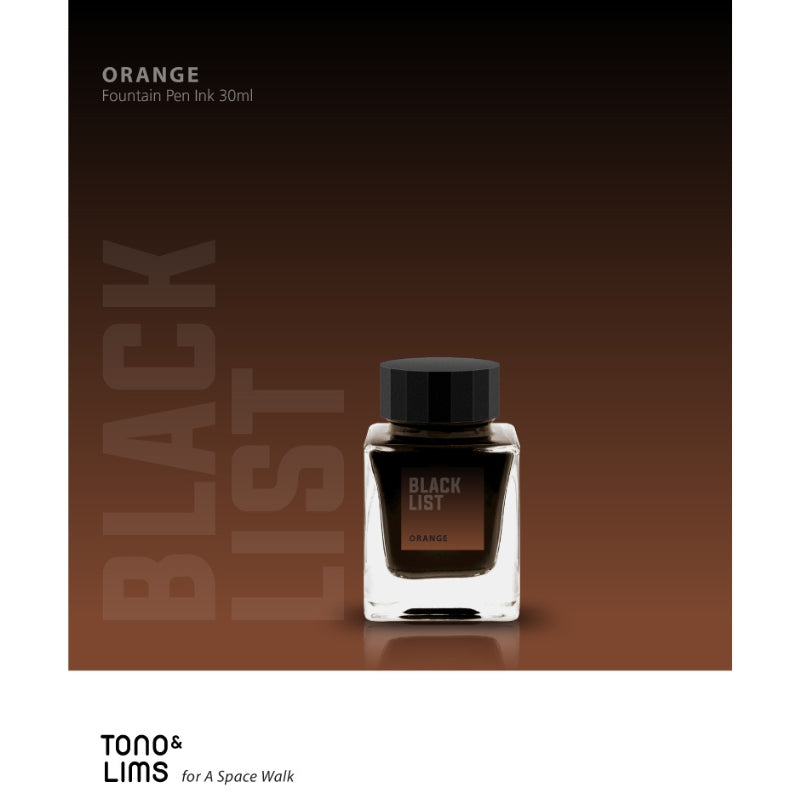 Tono & Lims Fountain Pen Ink - BLACK LIST - Orange
