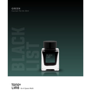 Tono & Lims Fountain Pen Ink - BLACK LIST - Green