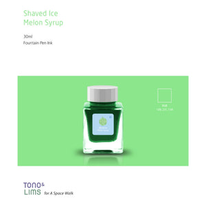 Tono & Lims Fountain Pen Ink - Shaved Ice - Melon Syrup