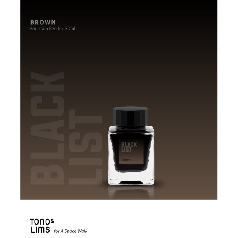 Tono & Lims Fountain Pen Ink - BLACK LIST - Brown