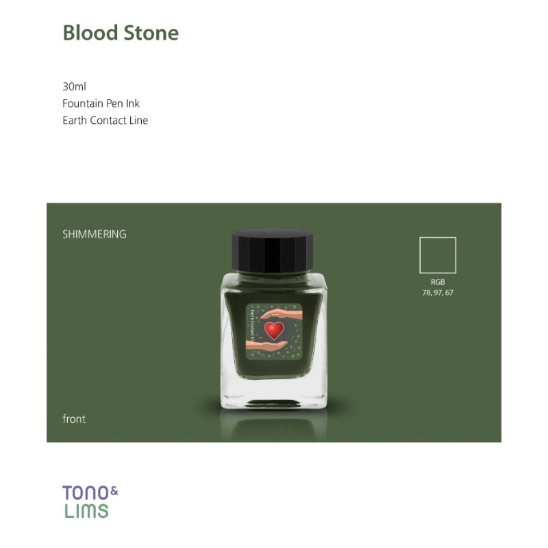 Tono & Lims Fountain Pen Ink - Earth Contact - 018 Blood Stone