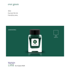 Tono & Lims Fountain Pen Ink - Friendship - ever green