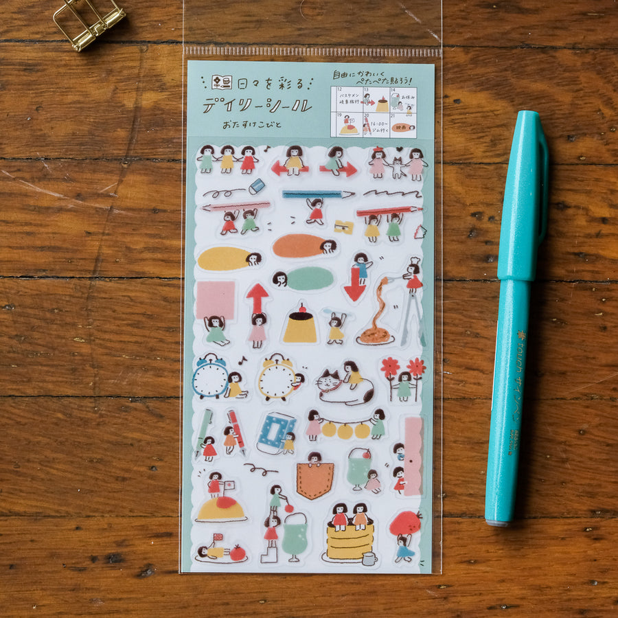 Furukawa Sticker Sheet - QS134 Daily Stickers from Utabitomo