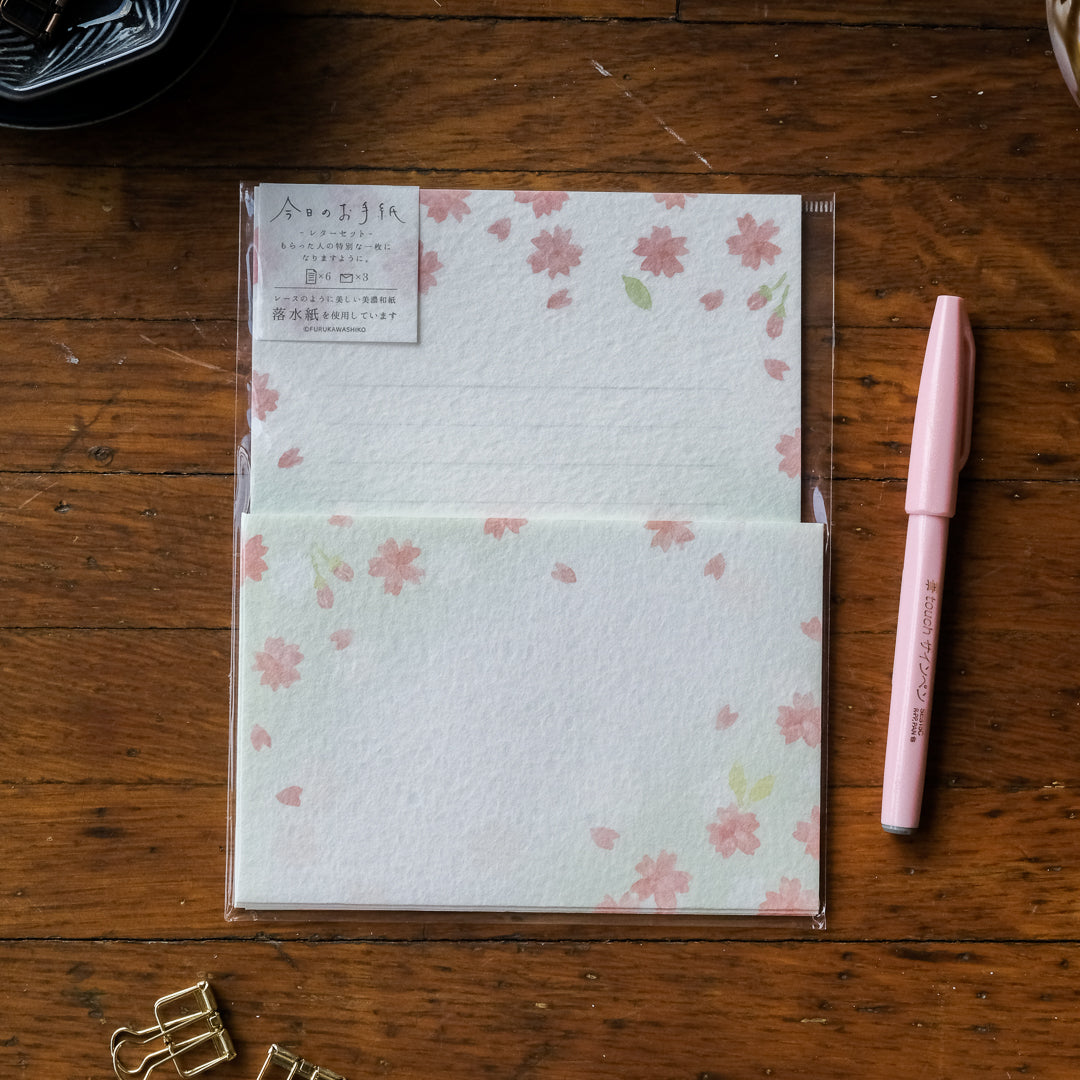 Furukawa Paper Co. - LLL460 Today's Letter Set - Mizuki Sakura