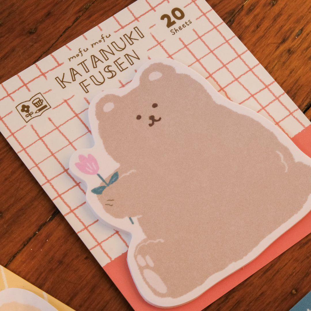 Furukawa Katanuki Fusen Sticky Notes - Fluffy Bear