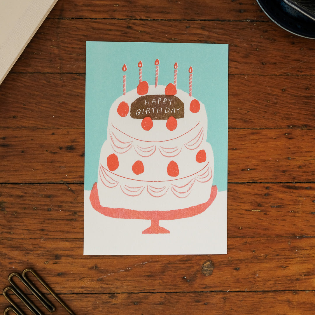 Furukawa Postcard - Happy Birthday Cake