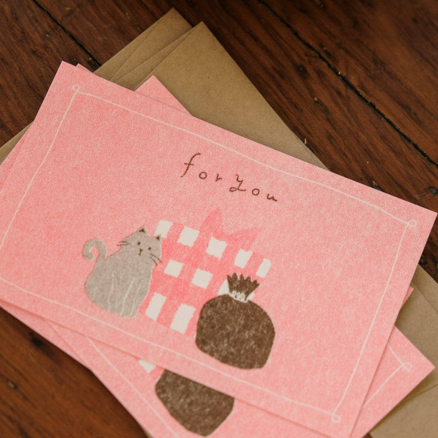 Furukawa Retro Mini Card - Cat Gift