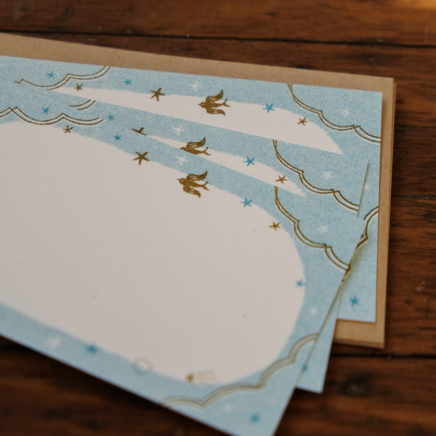 Furukawa Retro Mini Card - Birds and Stars
