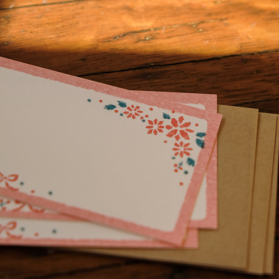 Furukawa Retro Mini Card - Red Flower