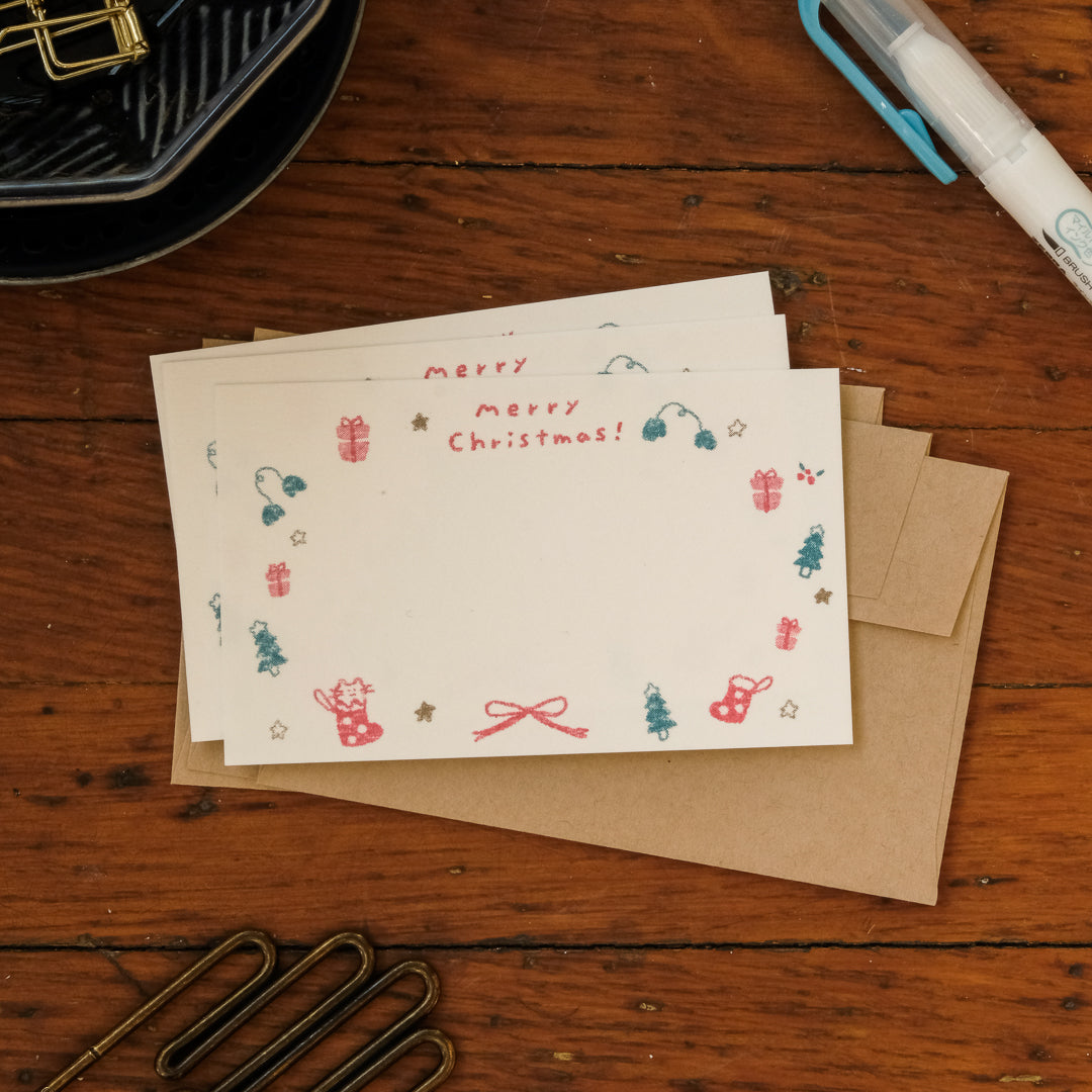 Furukawa Retro Mini Card - Glitter Christmas