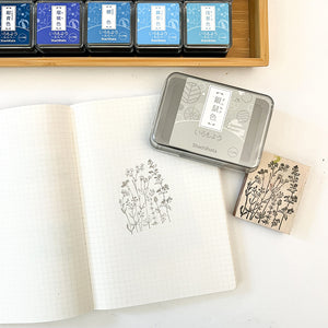 Shachihata Iromoyo Ink Pad - Silver grey - Ginnezuiro 銀鼠色 - HAC-1-GR