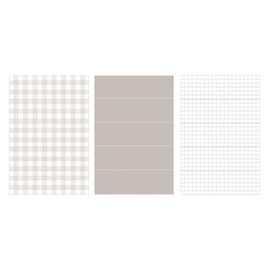 Maste Writeable Perforated Washi Tape Sheet - Gingham Check Gray