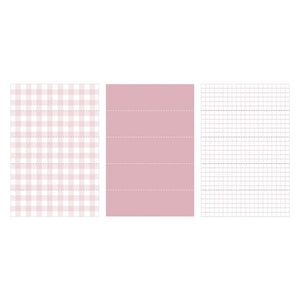 Maste Writeable Perforated Washi Tape Sheet - Gingham Check Pink