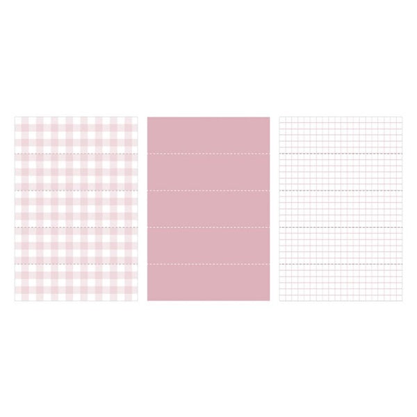Maste Writeable Perforated Washi Tape Sheet - Gingham Check Pink